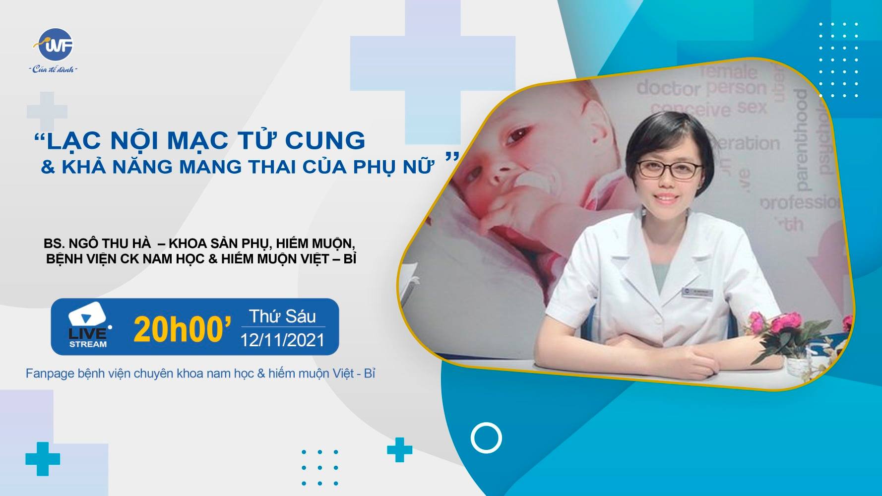 TƯ VẤN TRỰC TUYẾN SỐ 11:  “LẠC NỘI MẠC TỬ CUNG & KHẢ NĂNG MANG THAI CỦA PHỤ NỮ”