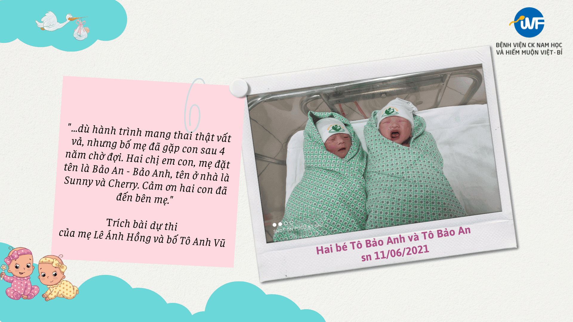 BÀI DỰ THI SỐ 13 – BÉ TÔ BẢO AN VÀ TÔ BẢO ANH – CUỘC THI MẸ BẦU & EM BÉ VIỆT – BỈ MÙA THỨ 3