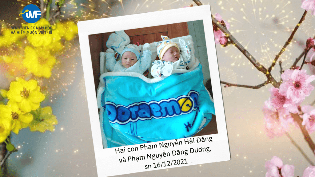 ĐÓN HAI QUÝ TỬ TẠI IVF VIỆT BỈ SAU 12 MONG ĐỢI