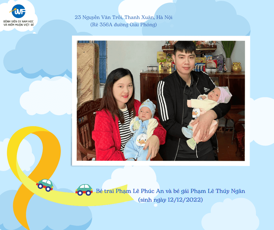 ĐÓN SONG SINH 1 TRAI – 1 GÁI TẠI IVF VIỆT – BỈ
