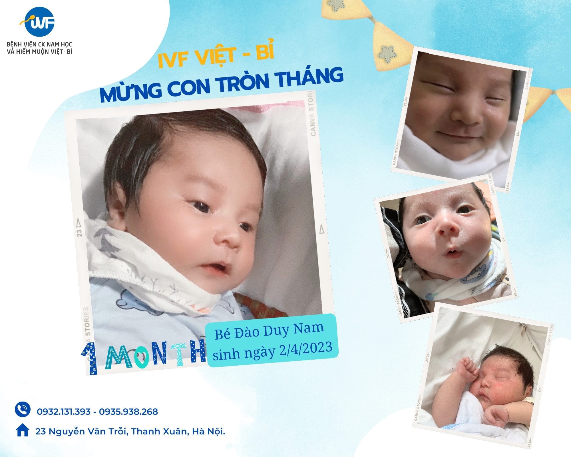 IVF VIỆT – BỈ  MỪNG CON TRÒN THÁNG