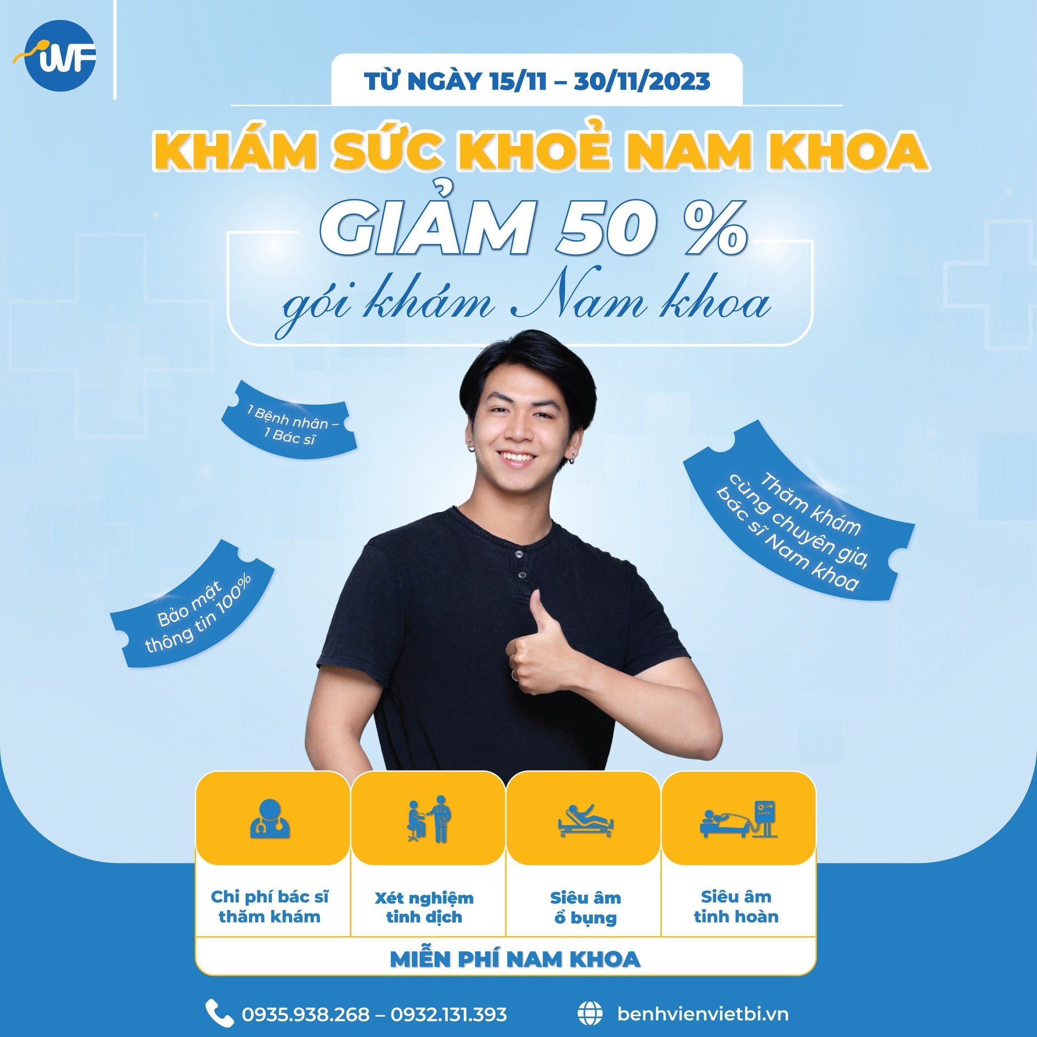 KHÁM SỨC KHỎE NAM KHOA, GIẢM GIÁ LÊN ĐẾN 50%