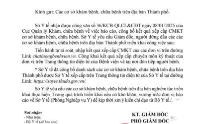 SỞ Y TẾ HÀ NỘI THÔNG BÁO XẾP CẤP CHUYÊN MÔN KỸ THUẬT CÁC CƠ SỞ Y TẾ